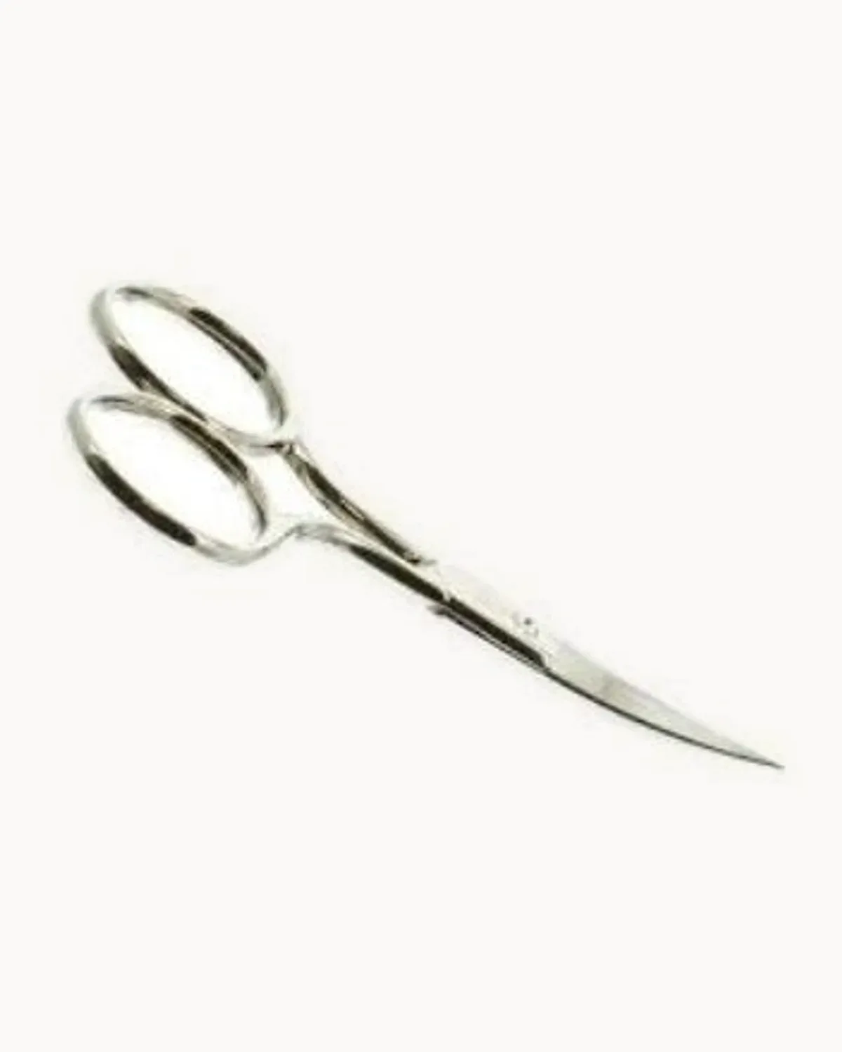 All-steel embroidery scissors with curved blades and round bows