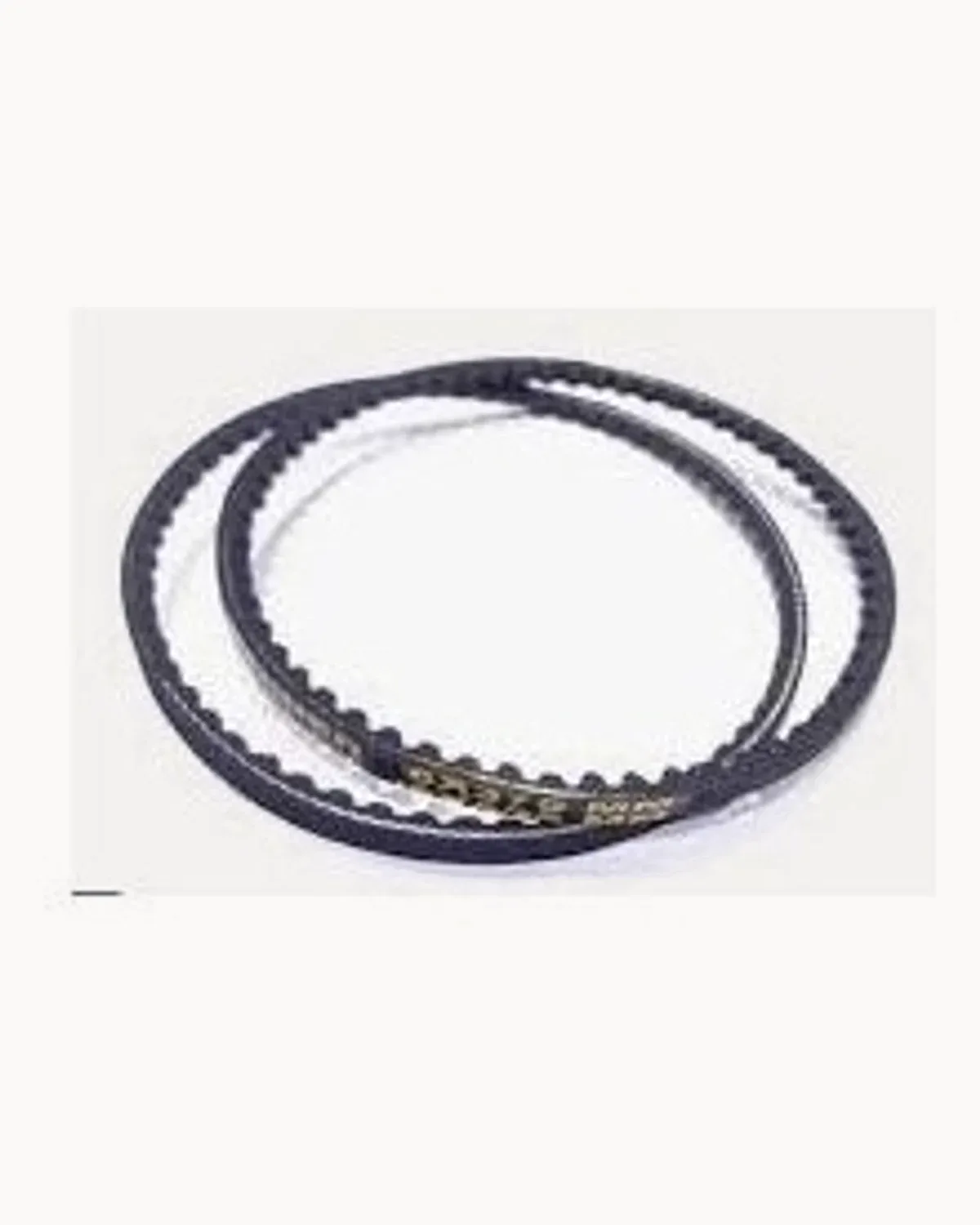 Two toothed rubber drive belts for a sewing machine